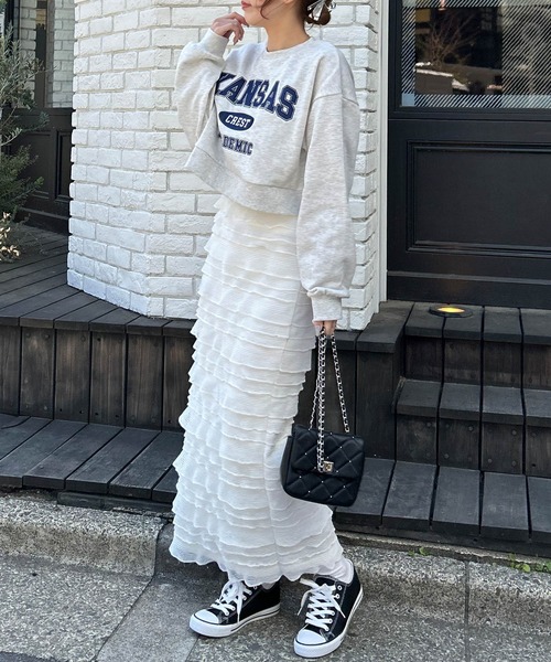 INGNI（イング）の「カットフリルスカート（スカート・レディース・アイボリー/ブラック・FREE）」の18枚目の写真