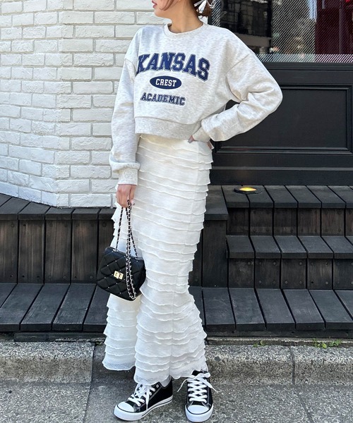 INGNI（イング）の「カットフリルスカート（スカート・レディース・アイボリー/ブラック・FREE）」の17枚目の写真