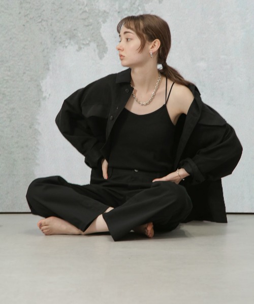 Apo(s)ture(アポスチャー)の「RITA-001/チノストレートパンツ(チノパンツ・レディース・ネイビー/ベージュ/ホワイト/ブラック・L/XL/XS/S/M)」の22枚目の写真