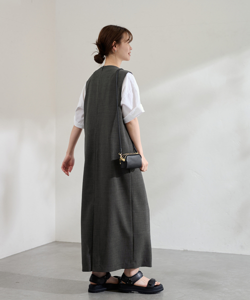 FRAMeWORK(フレームワーク)の「VN I-LINE ワンピース(ワンピース・レディース・チャコールグレー/ブラック・36/38)」の21枚目の写真