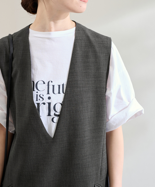 FRAMeWORK(フレームワーク)の「VN I-LINE ワンピース(ワンピース・レディース・チャコールグレー/ブラック・36/38)」の22枚目の写真