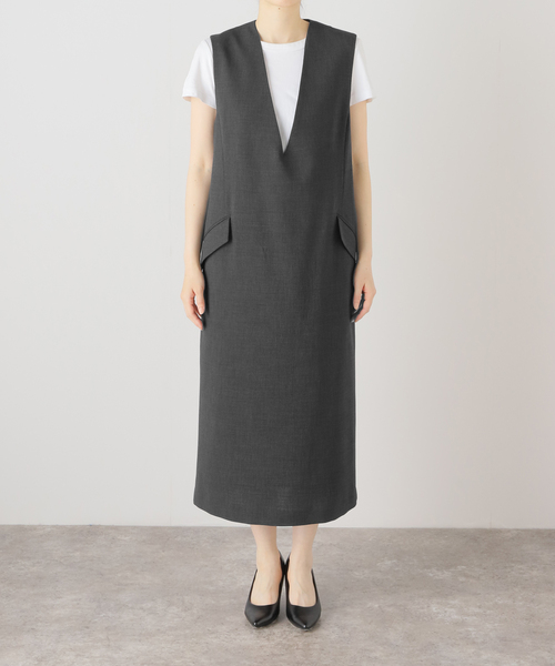 FRAMeWORK(フレームワーク)の「VN I-LINE ワンピース(ワンピース・レディース・チャコールグレー/ブラック・36/38)」の15枚目の写真