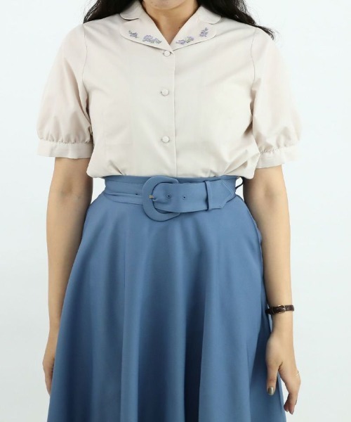 F i.n.t（フィント）の「フリージア刺繍ハート開衿ブラウス（シャツ/ブラウス・レディース・ピンクベージュ/オフホワイト・FREE）」の20枚目の写真