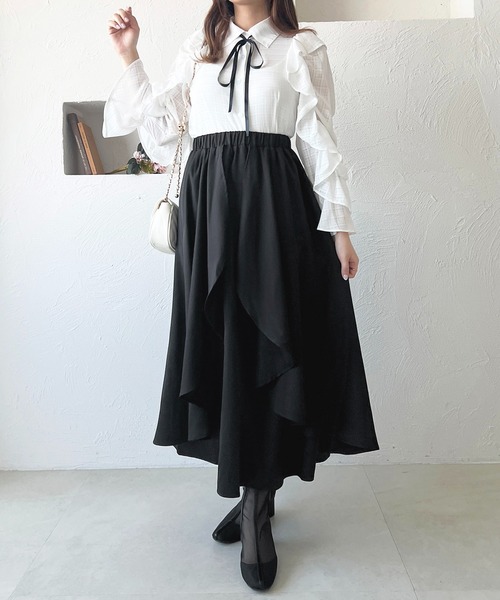 apres jour（アプレジュール）の「シアー切り替えブーツ【ZOZOTOWN限定アイテム】（ブーツ・レディース・ブラック/アイボリー・SMALL/MEDIUM/X-LARGE/LARGE）」の12枚目の写真
