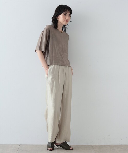 GALLEST（ギャレスト）の「◆シャイニークロップドTシャツ（Tシャツ/カットソー・レディース・ブロンズ/シルバー系その他/シルバー・38）」の8枚目の写真