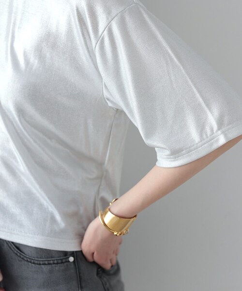 GALLEST（ギャレスト）の「◆シャイニークロップドTシャツ（Tシャツ/カットソー・レディース・ブロンズ/シルバー系その他/シルバー・38）」の16枚目の写真
