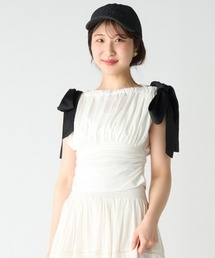 【美品】LILY BROWN リリーブラウン　リボンフリンジ付プルオーバー L.B CANDY STOCK]ビーズ刺繍チュールワンピース（マキシ丈