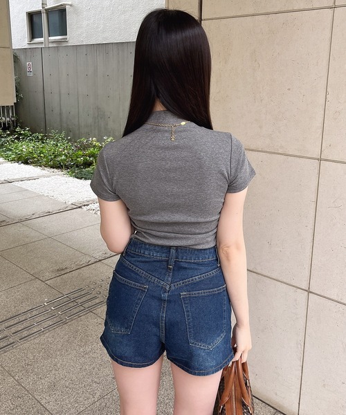 MIIA（ミーア）の「サイドギャザープチハイカットソー（Tシャツ/カットソー・レディース・ライトグレー/ブラック/オフホワイト・FREE）」の15枚目の写真