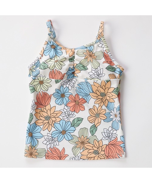 Ocean Pacific（オーシャンパシフィック）の「Ocean Pacific/オーシャンパシフィック 子供用 花柄 ボタニカル 半袖 Tシャツ ラッシュガード タンキニ風 水着 3点セット セットアイテム（水着・キッズ・ホワイト/ミント・140cm/150cm/160cm/130cm）」の7枚目の写真