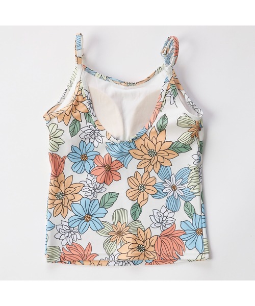 Ocean Pacific（オーシャンパシフィック）の「Ocean Pacific/オーシャンパシフィック 子供用 花柄 ボタニカル 半袖 Tシャツ ラッシュガード タンキニ風 水着 3点セット セットアイテム（水着・キッズ・ホワイト/ミント・140cm/150cm/160cm/130cm）」の8枚目の写真