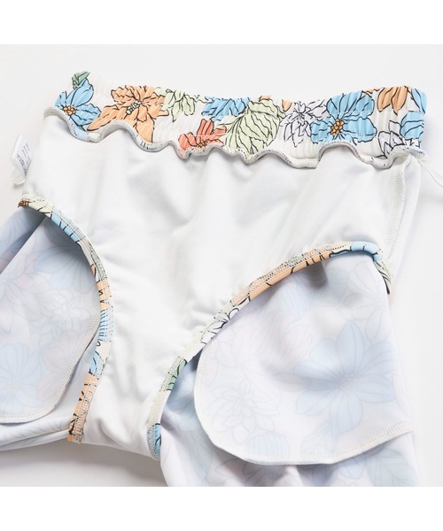 Ocean Pacific（オーシャンパシフィック）の「Ocean Pacific/オーシャンパシフィック 子供用 花柄 ボタニカル 半袖 Tシャツ ラッシュガード タンキニ風 水着 3点セット セットアイテム（水着・キッズ・ホワイト/ミント・140cm/150cm/160cm/130cm）」の15枚目の写真