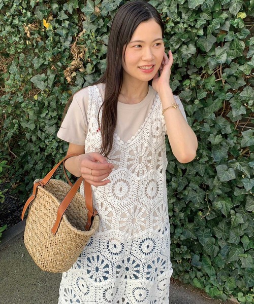 Aラインが可愛い♡【Coach】クロシェ トリムワンピース セール】クロシェタンクワンピース(ワンピース)|CORNERS