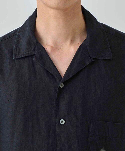 MARKAWARE 長袖ヘンプシャツ CLOUDY BLEACHING markaware（マーカウェア）の「HEMP SHIRTING OPEN COLLAR SHIRT