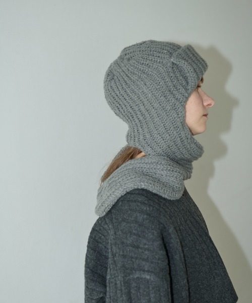 AIC.（エーアイシー）の「マフラーフライトニットキャップ（ニットキャップ/ビーニー・レディース・ブラック/オフホワイト/グレー・FREE）」の14枚目の写真