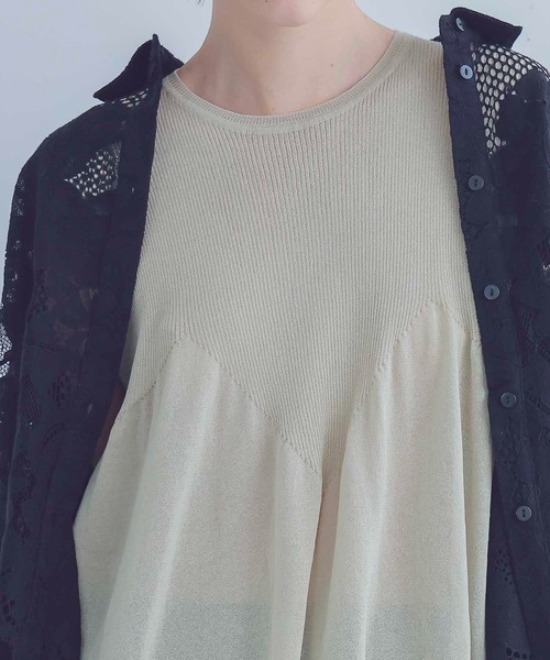 BIRGITTE HERSKIND（ビギッテヘアスキン）の「HERSKIND / jetta shirt(レースミドリフ丈シャツ)（シャツ/ブラウス・レディース・ブラック・34）」の5枚目の写真