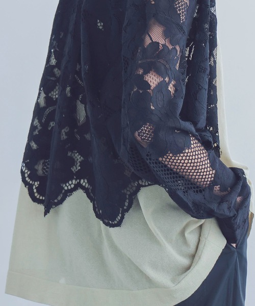 BIRGITTE HERSKIND（ビギッテヘアスキン）の「HERSKIND / jetta shirt(レースミドリフ丈シャツ)（シャツ/ブラウス・レディース・ブラック・34）」の7枚目の写真