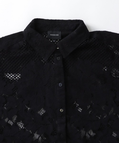 BIRGITTE HERSKIND（ビギッテヘアスキン）の「HERSKIND / jetta shirt(レースミドリフ丈シャツ)（シャツ/ブラウス・レディース・ブラック・34）」の12枚目の写真