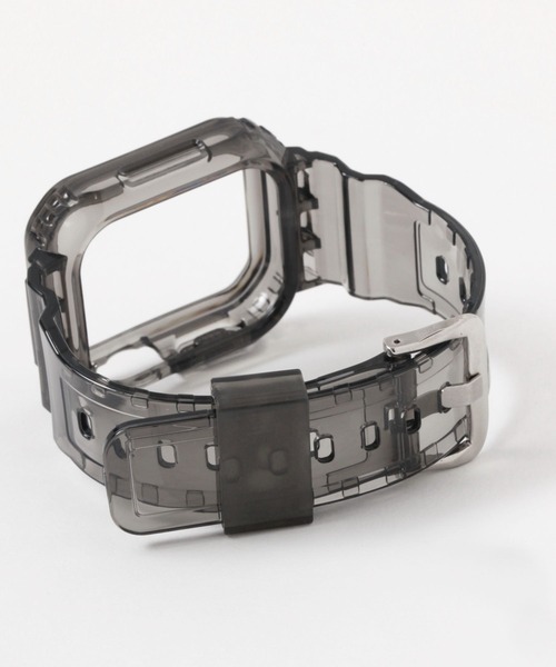 GLOBAL WORK（グローバルワーク）の「Apple Watch UNISEXクリアバンド/118492（デジタル腕時計・レディース・クリア/ブラック・ONE SIZE）」の4枚目の写真