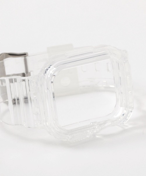 GLOBAL WORK（グローバルワーク）の「Apple Watch UNISEXクリアバンド/118492（デジタル腕時計・レディース・クリア/ブラック・ONE SIZE）」の5枚目の写真