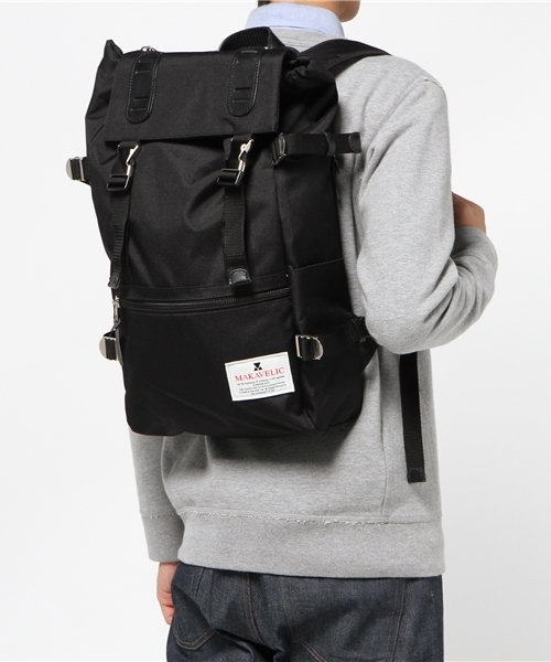 MAKAVELIC（マキャベリック）の「【MAKAVELICK】TRUCKS DOUBLE BELT DAYPACK/マキャべリック　トラック ダブルベルトデイバック（バックパック/リュック・メンズ・ホワイト/ブラック/その他1・FREE）」の4枚目の写真