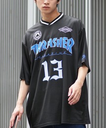 【ムラサキスポーツ限定】THRASHER/スラッシャー ゲームシャツ/半袖Tシャツ オーバーサイズ ユニセックス THM-24SPSST09