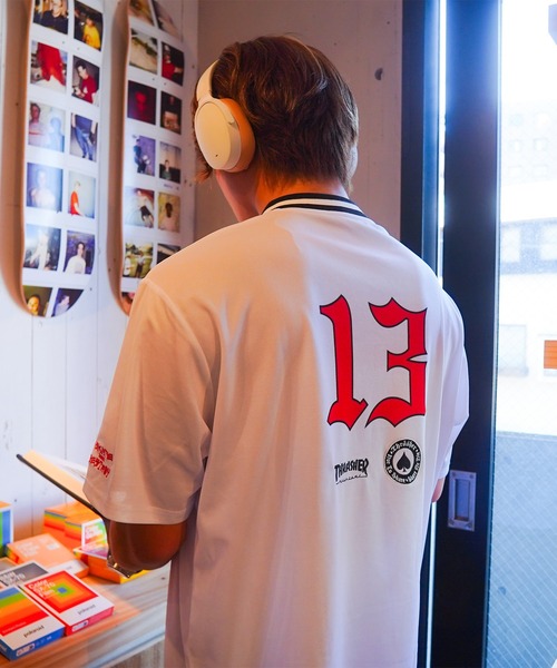 THRASHER(スラッシャー)の「【ムラサキスポーツ限定】THRASHER/スラッシャー ゲームシャツ/半袖Tシャツ オーバーサイズ ユニセックス THM-24SPSST09(Tシャツ/カットソー・メンズ・ホワイト/ブラック・M/XL/L)」の5枚目の写真