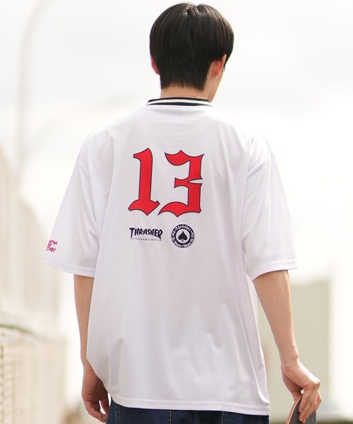 THRASHER(スラッシャー)の「【ムラサキスポーツ限定】THRASHER/スラッシャー ゲームシャツ/半袖Tシャツ オーバーサイズ ユニセックス THM-24SPSST09(Tシャツ/カットソー・メンズ・ホワイト/ブラック・M/XL/L)」の14枚目の写真