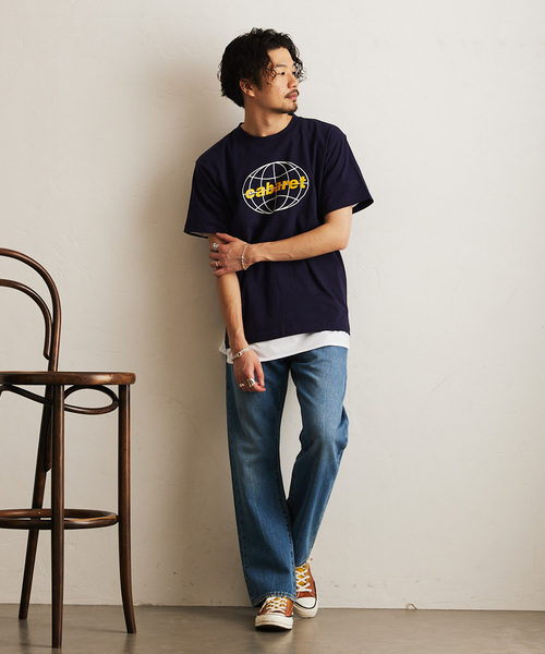 cabaret poval（キャバレーポバール）の「CABARET POVAL / キャバレーポバール 417別注 O Tシャツ（Tシャツ/カットソー・メンズ・ネイビー/ホワイト・MEDIUM/LARGE/X-LARGE）」の11枚目の写真