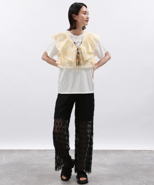 LAKOLE(ラコレ)の「フリルビスチェ / 127590(ベスト・レディース・ブラック/グレー/オフホワイト・FREE)」の5枚目の写真