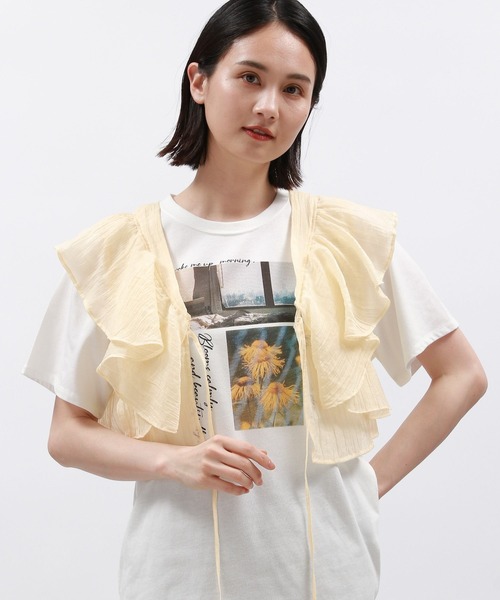 LAKOLE(ラコレ)の「フリルビスチェ / 127590(ベスト・レディース・ブラック/グレー/オフホワイト・FREE)」の8枚目の写真