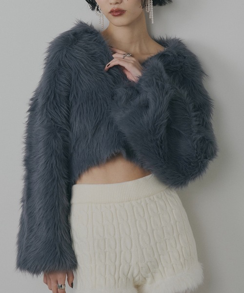 VIOLETTA（ヴィオレッタ）の「フェザーヤーンニットプルオーバー（ニット/セーター・レディース・ピンク/レッド/ブラック/チャコールグレー/ホワイト・FREE）」の17枚目の写真