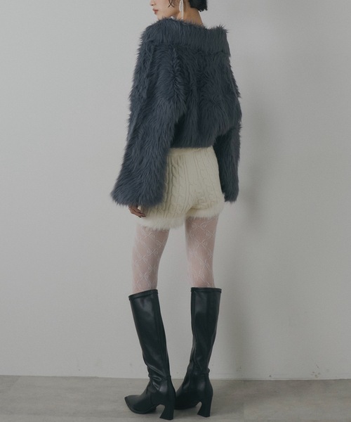 VIOLETTA（ヴィオレッタ）の「フェザーヤーンニットプルオーバー（ニット/セーター・レディース・ピンク/レッド/ブラック/チャコールグレー/ホワイト・FREE）」の18枚目の写真