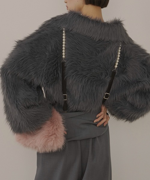 VIOLETTA（ヴィオレッタ）の「フェザーヤーンニットプルオーバー（ニット/セーター・レディース・ピンク/レッド/ブラック/チャコールグレー/ホワイト・FREE）」の13枚目の写真