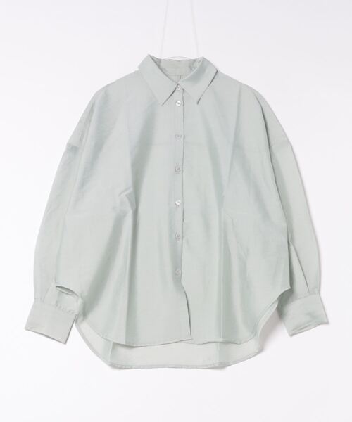 STYLEBLOCK（スタイルブロック）の「シアーリネンタッチオフラインシャツ（シャツ/ブラウス・レディース・ホワイト系その他/キャメル/ブラック/ブルー/グレー・M）」の4枚目の写真