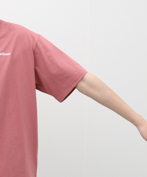 Barbour（バブアー）の「BARBOUR / バブアー OS small Barbour logo T-Shirts（Tシャツ/カットソー・メンズ・ピンク/カーキ/アイボリー/ブラック/ベージュ・SMALL/X-LARGE/LARGE/MEDIUM）」の20枚目の写真