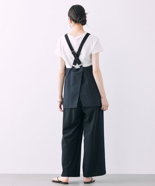 BABYLONE（バビロン）の「ギャバストライプベスト（ベスト・レディース・ネイビー・フリー）」の13枚目の写真