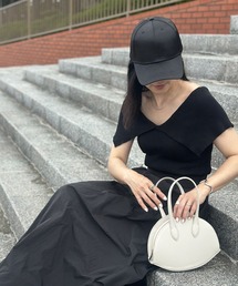 mikaさんコラボ ビッグカラーノースリーブニット