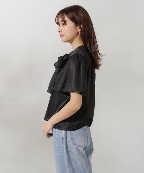 PROPORTION BODY DRESSING（プロポーションボディドレッシング）の「前後２ＷＡＹボウタイブラウス / 1214210703（シャツ/ブラウス・レディース・ブラック/ホワイト系その他/イエロー・SMALL/MEDIUM）」の11枚目の写真