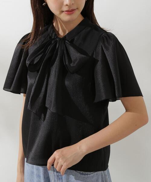 PROPORTION BODY DRESSING（プロポーションボディドレッシング）の「前後２ＷＡＹボウタイブラウス / 1214210703（シャツ/ブラウス・レディース・ブラック/ホワイト系その他/イエロー・SMALL/MEDIUM）」の13枚目の写真