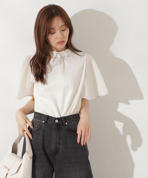 PROPORTION BODY DRESSING（プロポーションボディドレッシング）の「前後２ＷＡＹボウタイブラウス / 1214210703（シャツ/ブラウス・レディース・ブラック/ホワイト系その他/イエロー・SMALL/MEDIUM）」の19枚目の写真