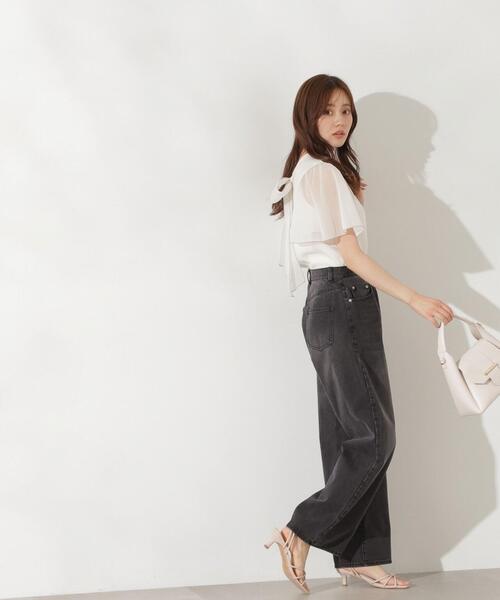 PROPORTION BODY DRESSING（プロポーションボディドレッシング）の「前後２ＷＡＹボウタイブラウス / 1214210703（シャツ/ブラウス・レディース・ブラック/ホワイト系その他/イエロー・SMALL/MEDIUM）」の20枚目の写真