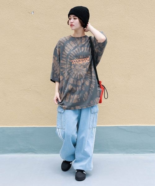 PBLIM（ページボーイリム）の「PBLIM/タイダイＴ（Tシャツ/カットソー・レディース・チャコールグレー/ネイビー・MEDIUM/LARGE）」の4枚目の写真