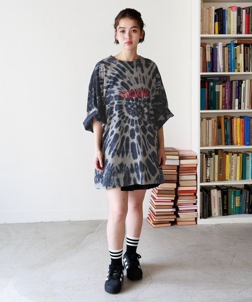 PBLIM（ページボーイリム）の「PBLIM/タイダイＴ（Tシャツ/カットソー・レディース・チャコールグレー/ネイビー・MEDIUM/LARGE）」の8枚目の写真