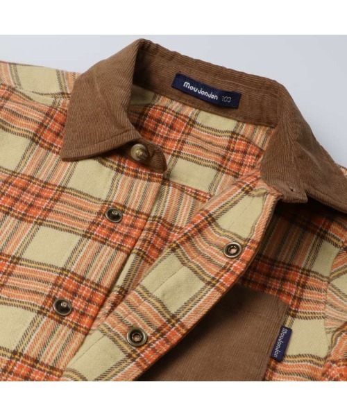 Moujonjon（ムージョンジョン）の「タータンチェック柄ネルシャツ（シャツ/ブラウス・キッズ・ネイビー/ベージュ・90/100/110/120/130/140）」の6枚目の写真