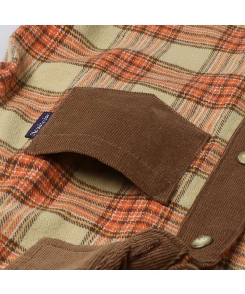 Moujonjon（ムージョンジョン）の「タータンチェック柄ネルシャツ（シャツ/ブラウス・キッズ・ネイビー/ベージュ・90/100/110/120/130/140）」の7枚目の写真