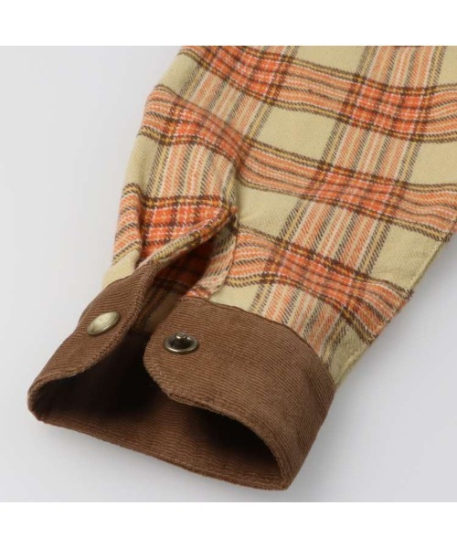 Moujonjon（ムージョンジョン）の「タータンチェック柄ネルシャツ（シャツ/ブラウス・キッズ・ネイビー/ベージュ・90/100/110/120/130/140）」の8枚目の写真