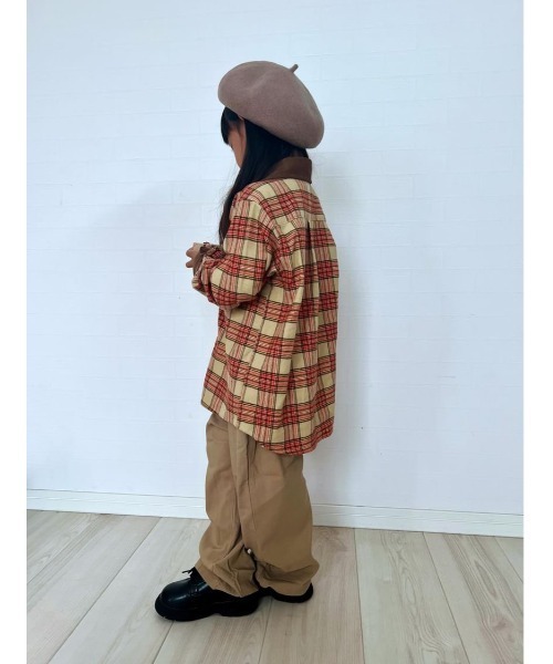 Moujonjon（ムージョンジョン）の「タータンチェック柄ネルシャツ（シャツ/ブラウス・キッズ・ネイビー/ベージュ・90/100/110/120/130/140）」の16枚目の写真