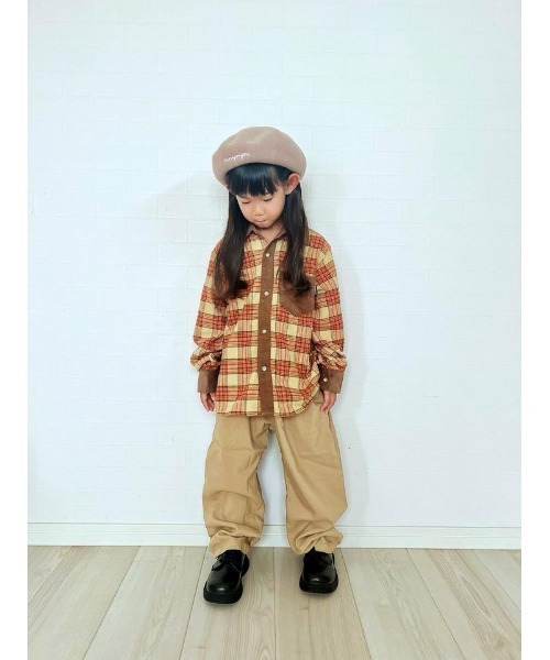 Moujonjon（ムージョンジョン）の「タータンチェック柄ネルシャツ（シャツ/ブラウス・キッズ・ネイビー/ベージュ・90/100/110/120/130/140）」の13枚目の写真