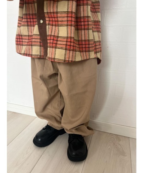 Moujonjon（ムージョンジョン）の「タータンチェック柄ネルシャツ（シャツ/ブラウス・キッズ・ネイビー/ベージュ・90/100/110/120/130/140）」の17枚目の写真