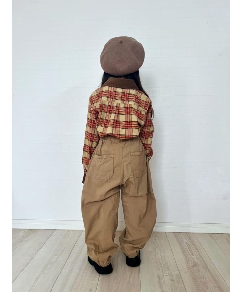 Moujonjon（ムージョンジョン）の「タータンチェック柄ネルシャツ（シャツ/ブラウス・キッズ・ネイビー/ベージュ・90/100/110/120/130/140）」の12枚目の写真